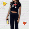 I Love New York Y2K Crop Top