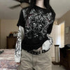 Gothic Print Y2K Shirt