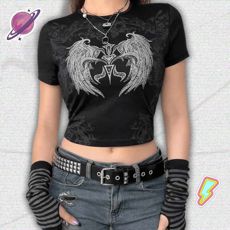 Grunge Y2K Crop Top