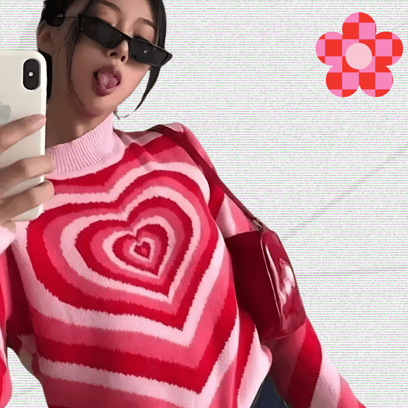 Heart Sweater Y2K