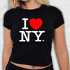 I Love New York Y2K Crop Top