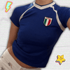 Italy Y2K Blockcore Crop Top