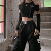 Long Sleeve Crop Top Y2K