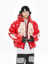 Skeleton Zip Up Hoodie Y2K