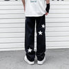 Star Print Denim Jeans