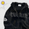 Vintage Zip-Up Y2K Hoodie