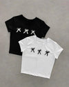 White & Black Y2K Baby Tee