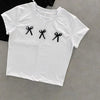 White & Black Y2K Baby Tee