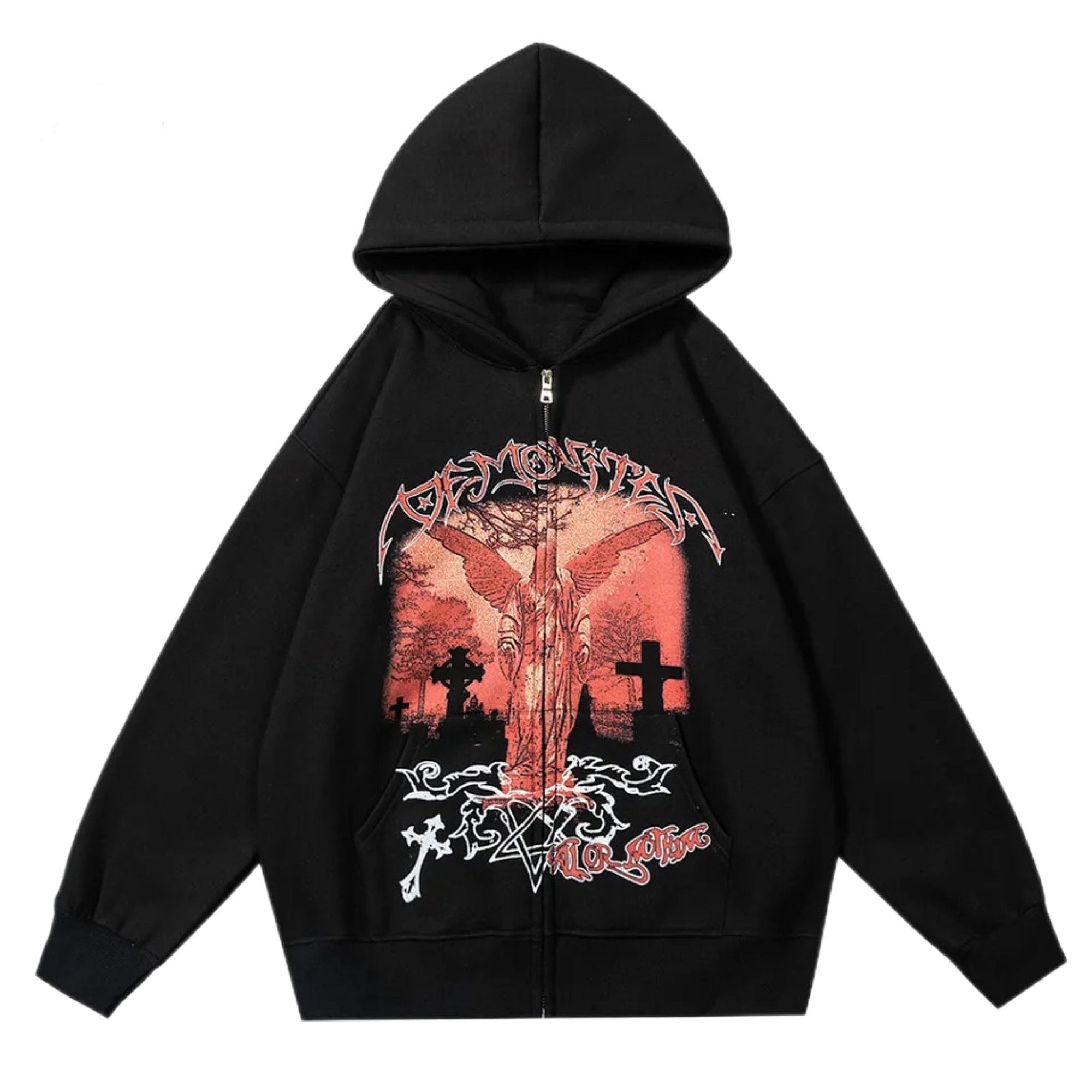 Y2K Angel Cross Hoodie