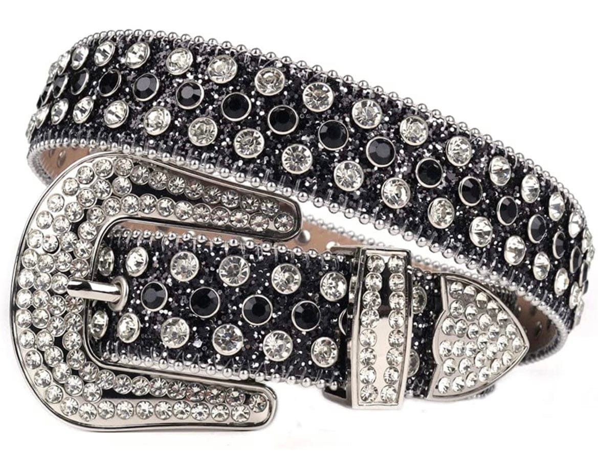 Black Rhinestone Belt