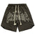 Y2K Bone Shorts Deep Brown