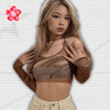 Y2K Brown Corset Crop Top