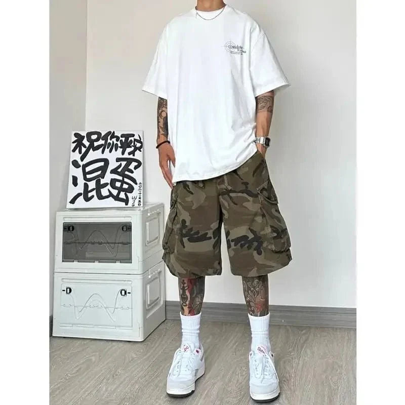 Y2k Camo Shorts Mens