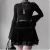 Y2K Cross Black Skirt