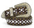 Y2K Dark Brown Rhinestone Belt