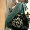 Y2K Embroidered Velvet Handbag