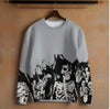 Y2K Gothic Flame Skeleton Sweater