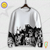 Y2K Gothic Flame Skeleton Sweater