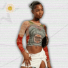 Y2K Graphic Long Sleeve Crop Top