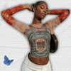 Y2K Graphic Long Sleeve Crop Top