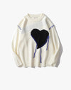 Y2K Heart Knit Sweater