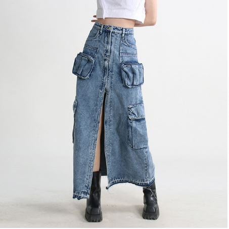 Y2K High-Waisted Denim Skirt