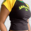 Y2k Jamaica Crop Shirt