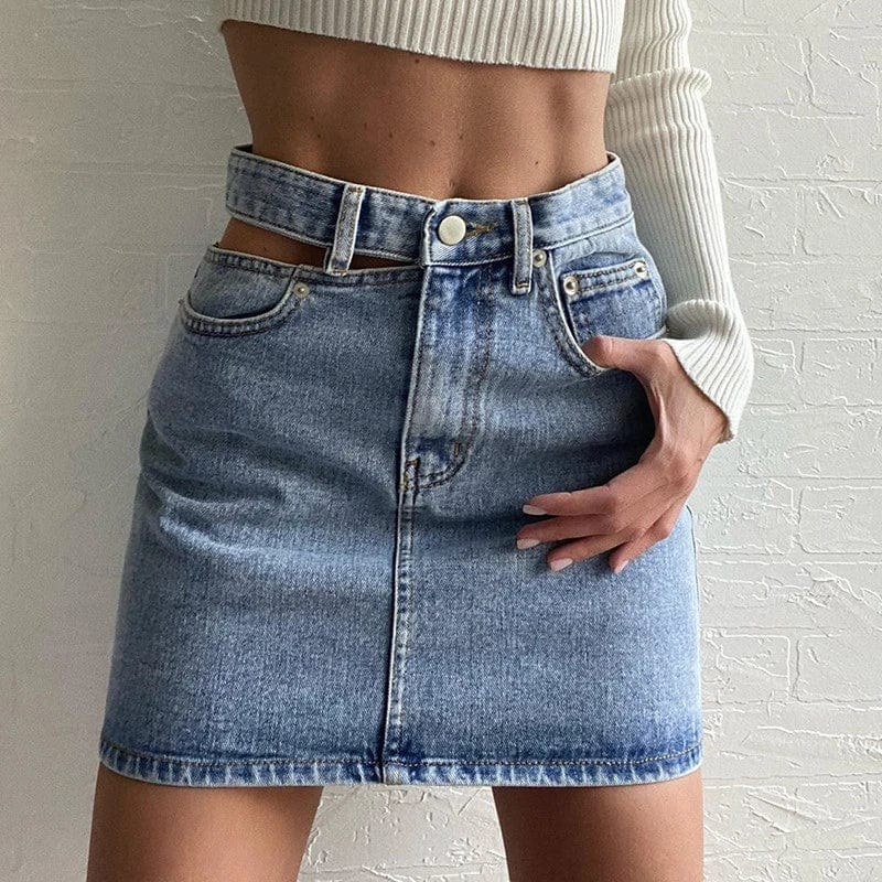 Y2K Jean Skirt