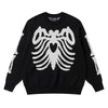 Y2K Knitted Skull Sweater