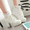 Y2K Lace Up Heeled Boots