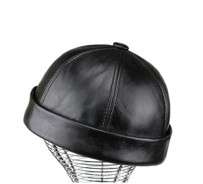 Y2K Leather Beanie