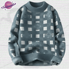 Y2K Loose Plaid Knitted Sweater