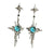 Y2K Melting Gem Cross Earrings