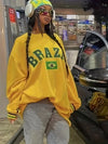 Y2K Oversized Brazil Sweatshirt