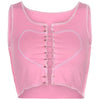 Y2K Pink Heart Tank Top