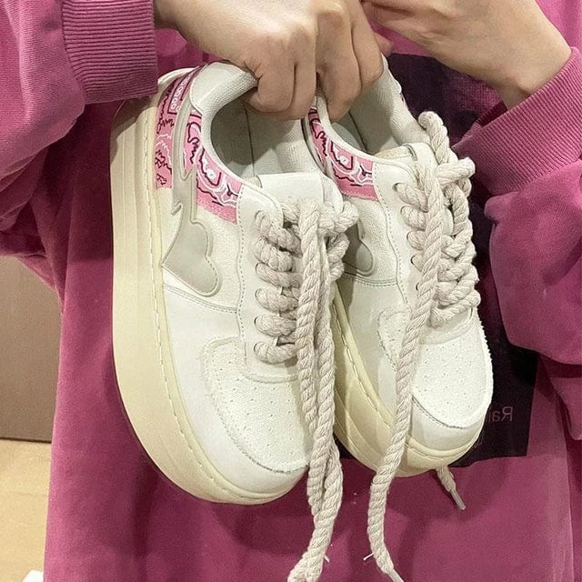 Y2K Pink Platform Sneakers