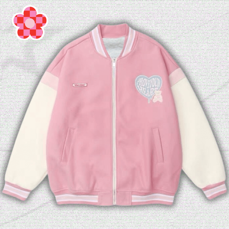 Y2K Pink Varsity Jacket