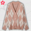 Y2K Plaid Cardigan Sweater