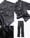 Y2K Pleated Leather Pants