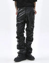 Y2K Pleated Leather Pants