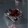 Y2K Red Crystal Heart Ring