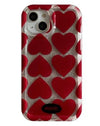 Y2K Red Hearts iPhone Case