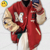 Y2K Red Varsity Jacket