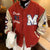 Y2K Red Varsity Jacket