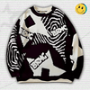 Y2K Retro Graffiti Sweater