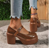 Y2K Round Toe Chunky Heels