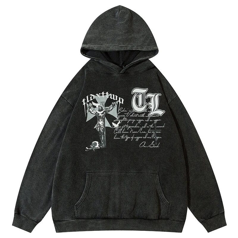 Y2K Saint Cross Hoodie