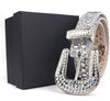 Y2K Silver Rhinestone Belt