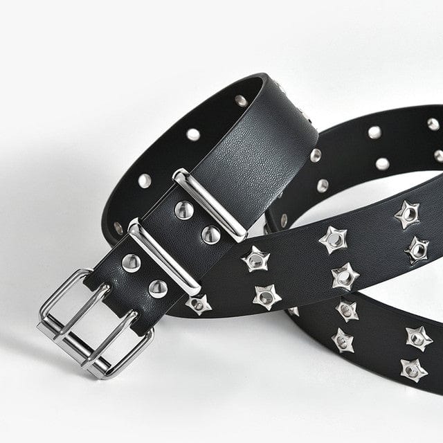 Y2K Silver Star Belt