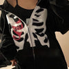 Y2K Skeleton Zipped Hoodie